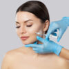 A woman getting a BOTOX® Cosmetic injection