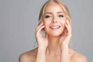 Woman with a youthful, refreshed face after a facelift.