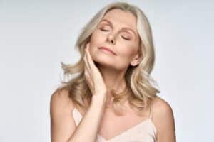 Woman with smooth skin after preventative Botox treatment.